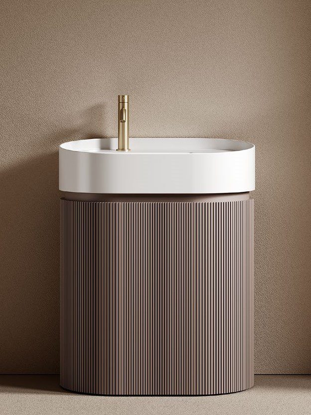 MY-8909 Wooden Pedestal Bathroom Vanity