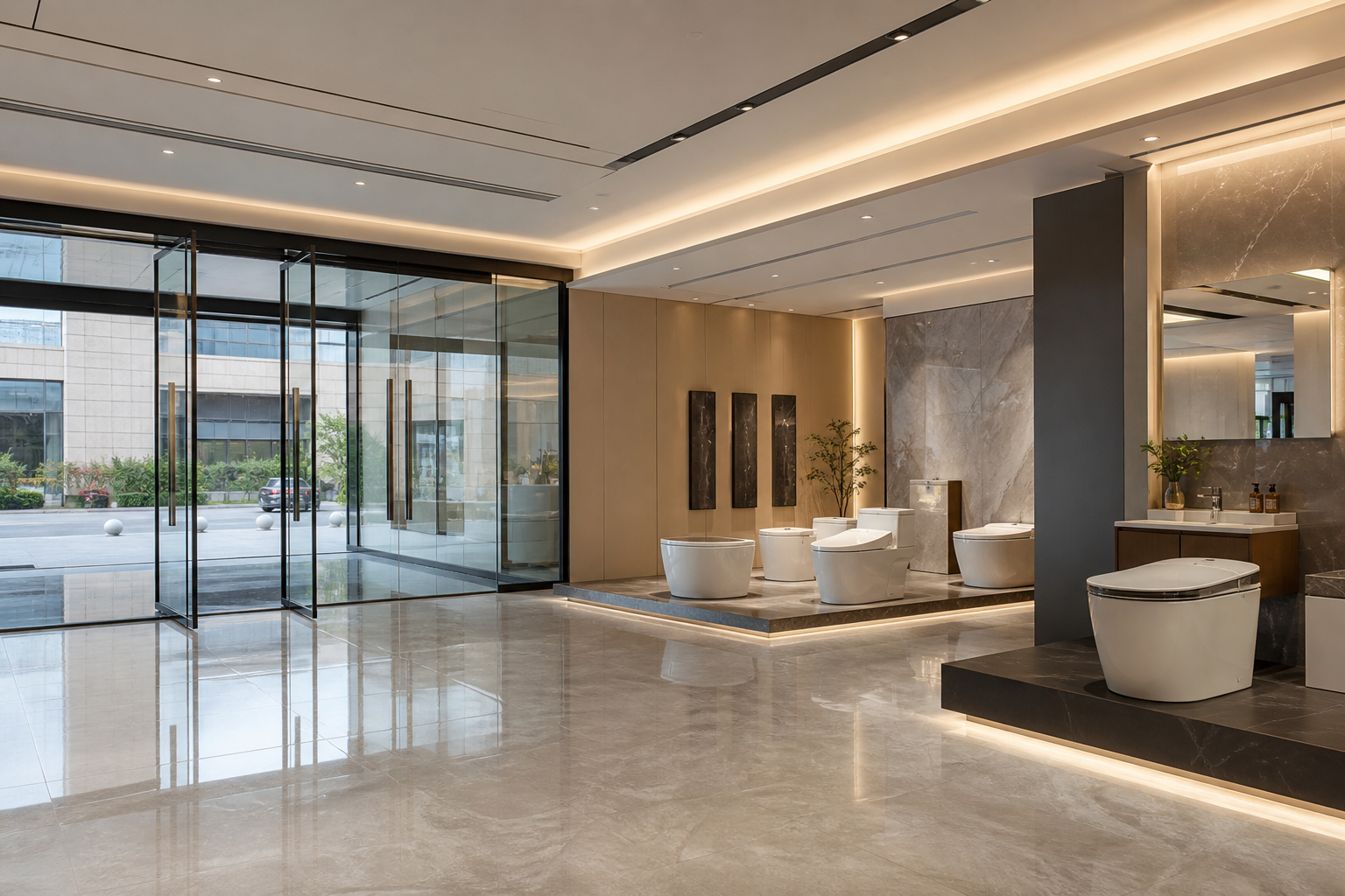 Bijoubi showroom and factory lobby
